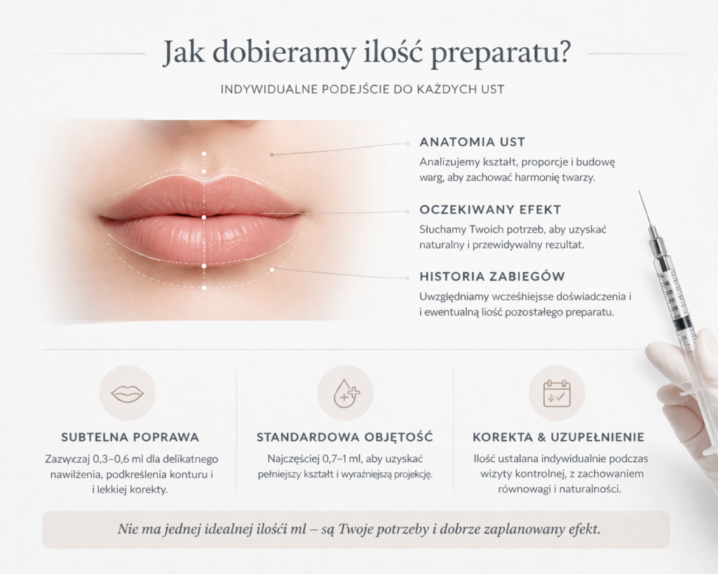 Ile ml kwasu do ust? 0,5 ml vs 1 ml 